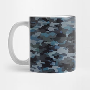 Blue grey and black camo pattern Mug